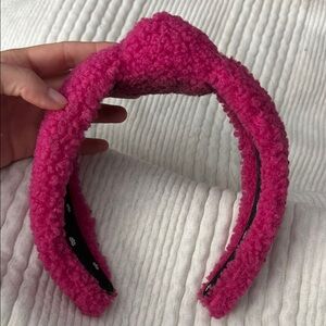 Lele Sadoughi Fuchsia Bouclé Headband